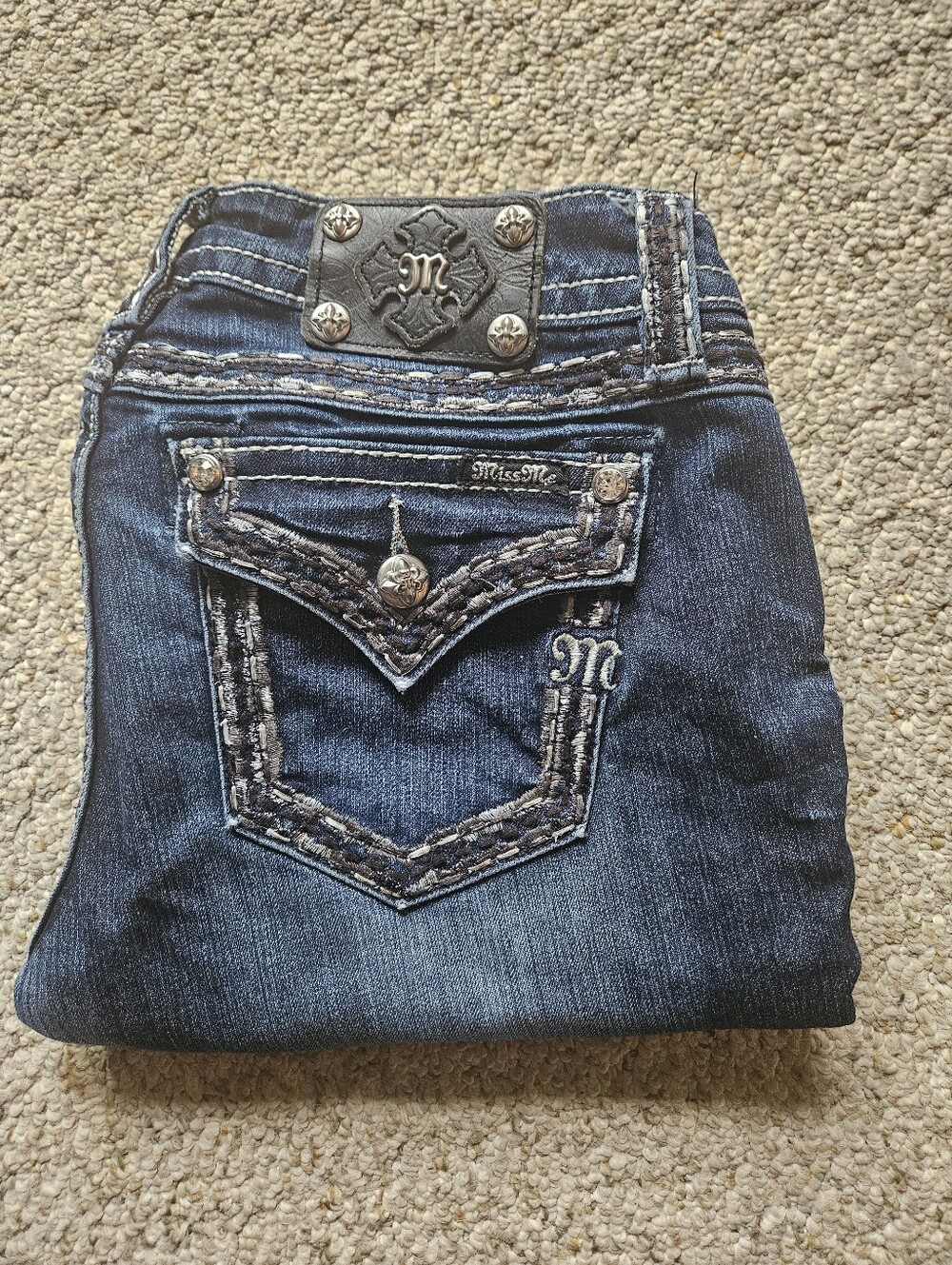 Miss Me Women's Dark Blue Signature Bootcut Jeans